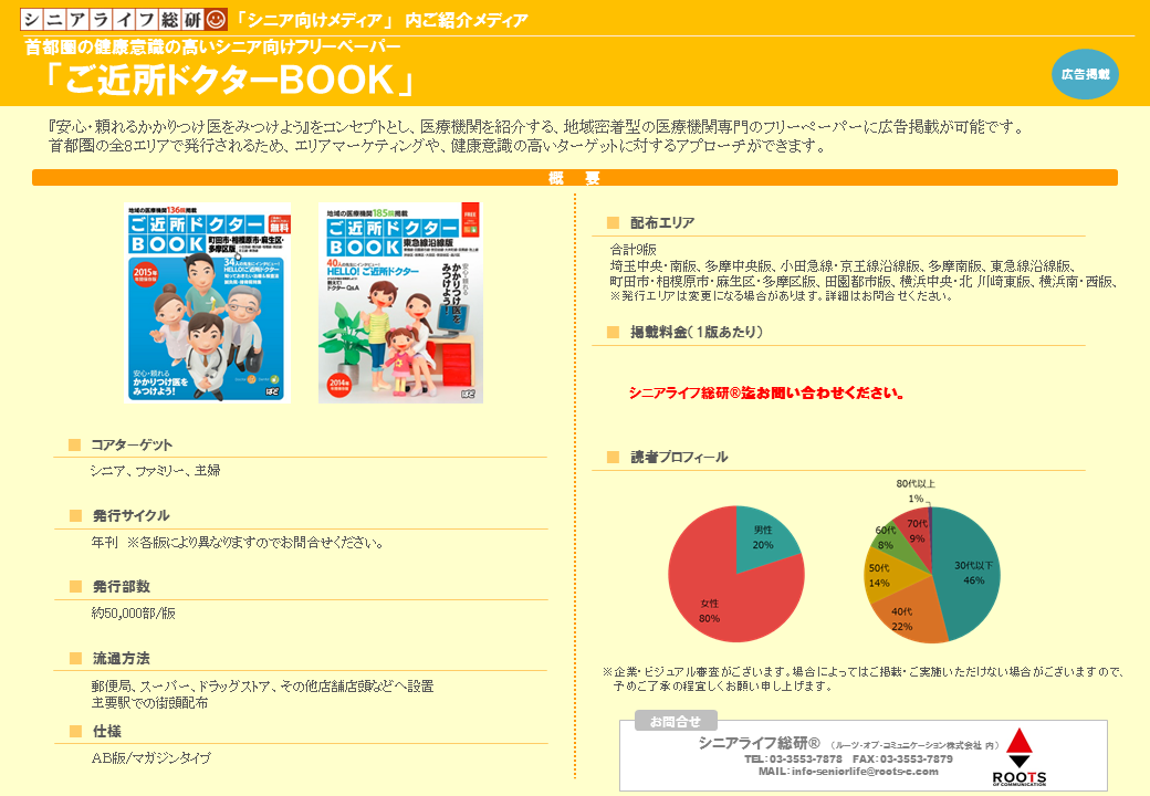 フリーペーパー ご近所ドクターbook シニアライフ総研